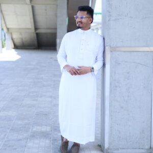 Al Aseel Premium Jubba White Color (Code - A100)