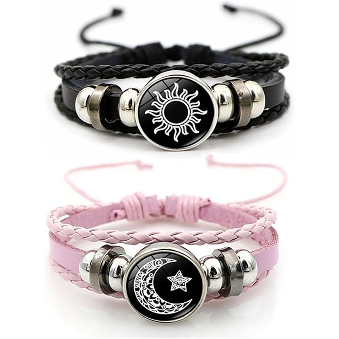 Trendy Couple Sun Moon Bracelet