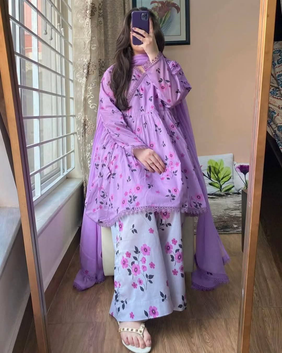 Premium Cotton Printed Three Piece - Image 4