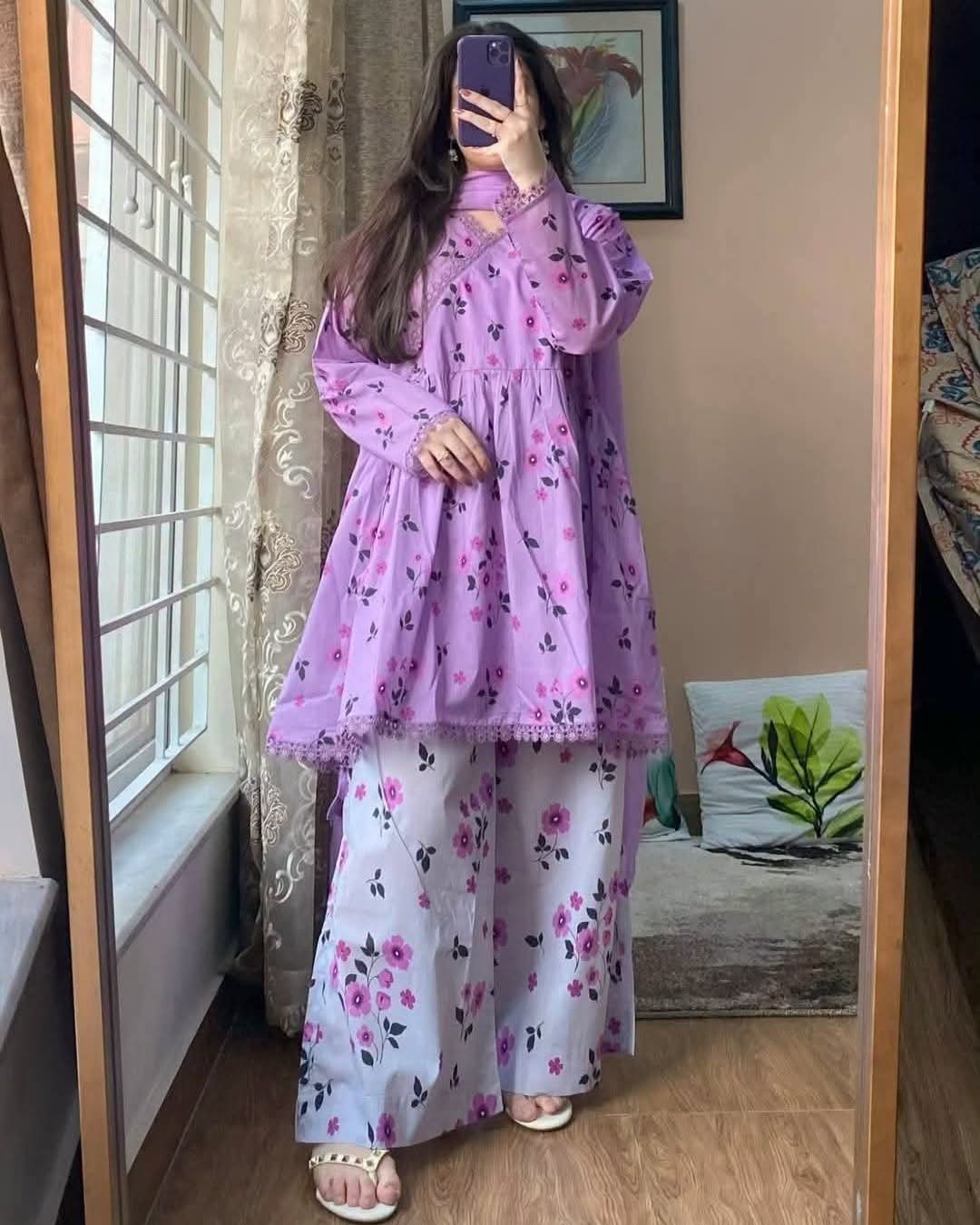 Premium Cotton Printed Three Piece - Image 2