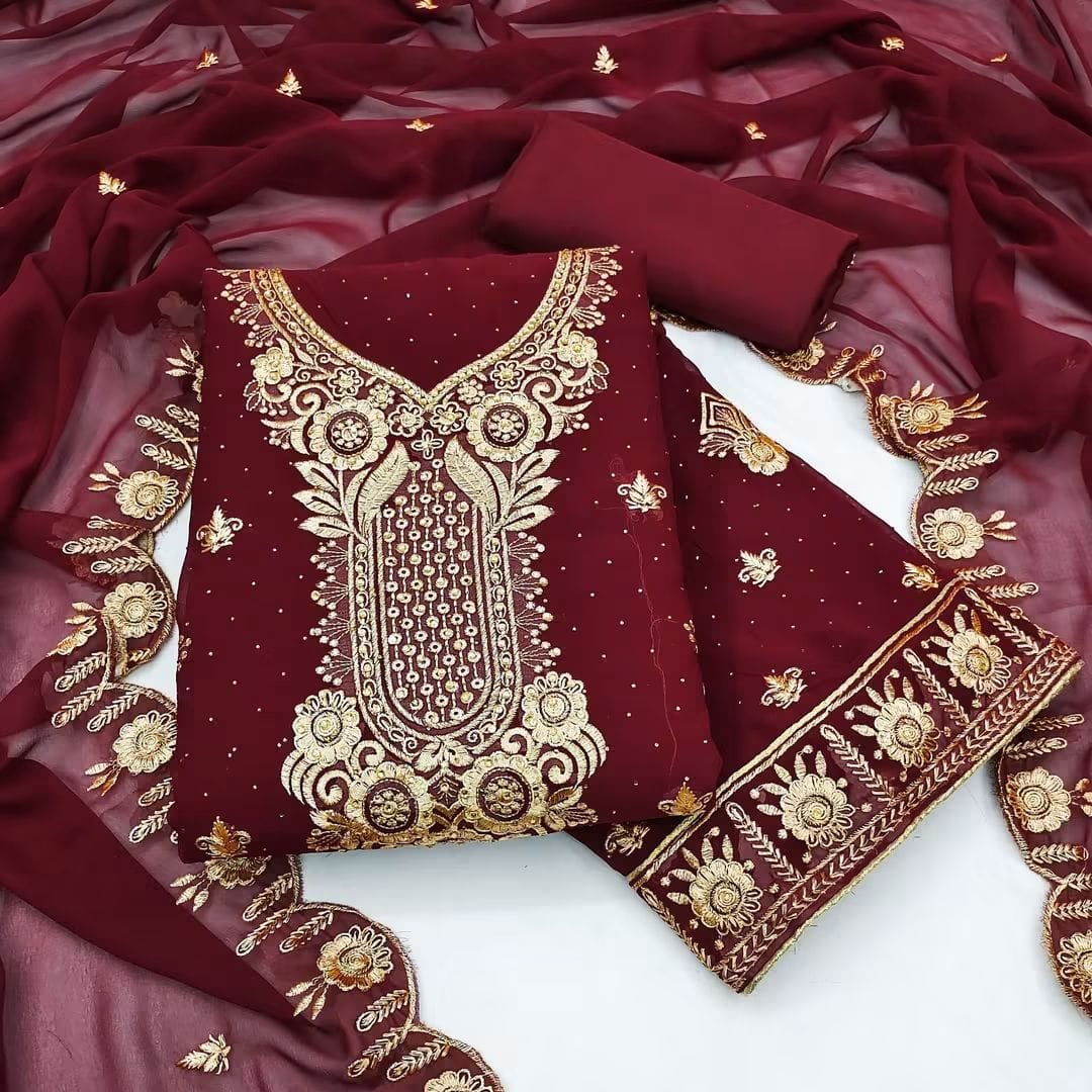 Georgette Embroidery Four Piece - Image 3